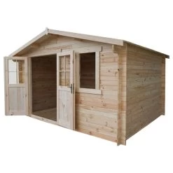 Abri De Jardin En Bois Massif 12m² PLUS - Madriers 28mm Gardy Shelter -Jardin Fournitures Rabais abri de jardin en bois massif 12m plus madriers 28mm gardy shelter 3