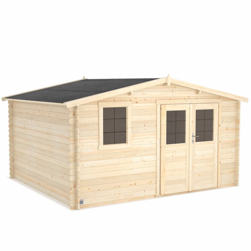 Abri De Jardin En Bois Massif 13,9m² TANA – Madriers 28mm – Forest Style 2 Abri De Jardin En Bois Massif 13,9m² TANA – Madriers 28mm – Forest Style – Image 2