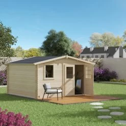 Abri De Jardin En Bois Massif 13,9m² TANA – Madriers 28mm – Forest Style 6 Abri De Jardin En Bois Massif 13,9m² TANA – Madriers 28mm – Forest Style -Jardin Fournitures Rabais abri de jardin en bois massif 139m tana madriers 28mm forest style 2