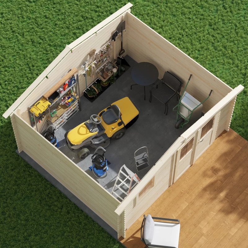 Abri De Jardin En Bois Massif 13,9m² TANA – Madriers 28mm – Forest Style 4 Abri De Jardin En Bois Massif 13,9m² TANA – Madriers 28mm – Forest Style – Image 4