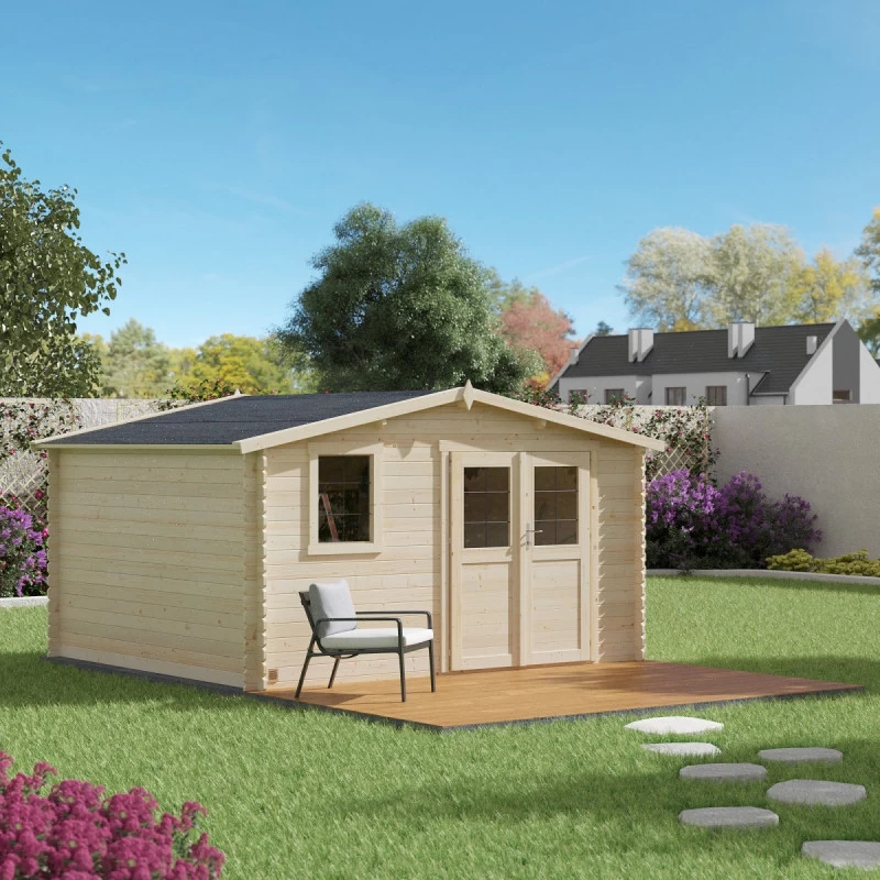 Abri De Jardin En Bois Massif 13,9m² TANA – Madriers 28mm – Forest Style 1 Abri De Jardin En Bois Massif 13,9m² TANA – Madriers 28mm – Forest Style