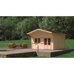 Abri De Jardin En Bois Massif 44mm - 19,2m² Jasmin + Mezzanine 8,68m² – Forest Style -Jardin Fournitures Rabais abri de jardin en bois massif 192m jasmin mezzanine 868m forest style 4