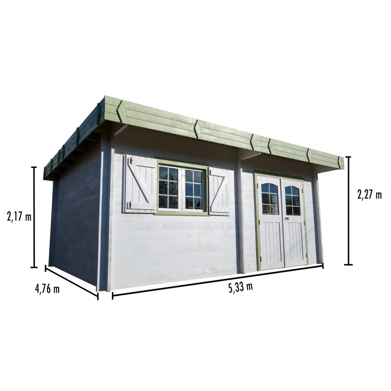 Abri De Jardin En Bois Massif 25,37m² – Madriers 42mm – Toiture En Bac Acier – Habrita 2 Abri De Jardin En Bois Massif 25,37m² – Madriers 42mm – Toiture En Bac Acier – Habrita – Image 2