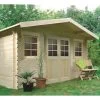 Abri De Jardin En Bois Massif 28mm Dole Porte Double 11,56m² - SOLID