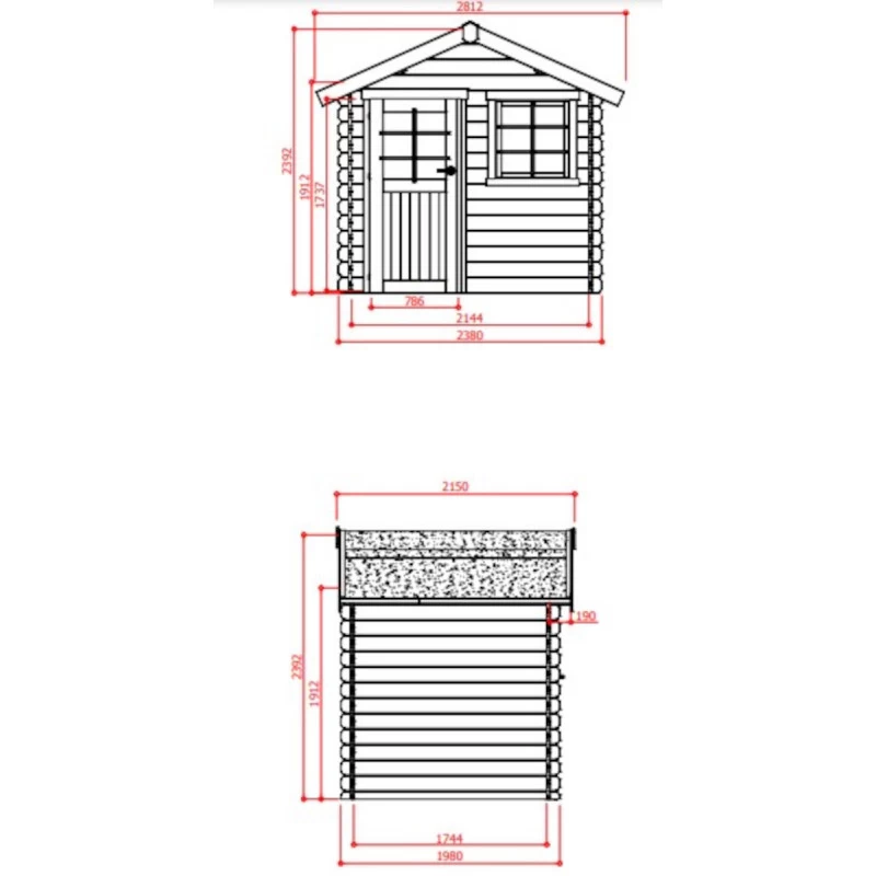 Abri De Jardin En Bois Massif 28mm Laval Porte Simple 4,71m² SOLID 2 Abri De Jardin En Bois Massif 28mm Laval Porte Simple 4,71m² SOLID – Image 2