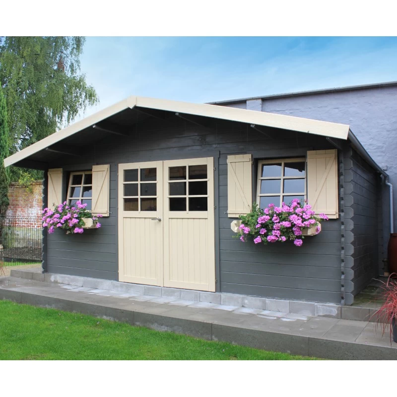 Abri De Jardin En Bois Massif 28mm ZÜRICH Avec Double Porte 19,71m² - SOLID 2 Abri De Jardin En Bois Massif 28mm ZÜRICH Avec Double Porte 19,71m² - SOLID – Image 2