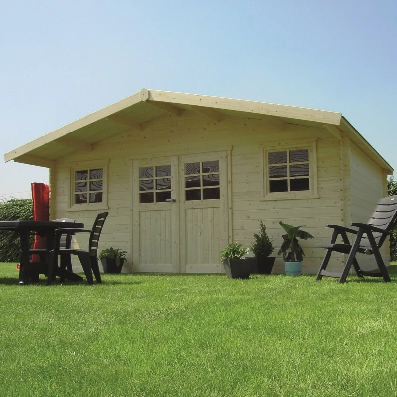 Abri De Jardin En Bois Massif 28mm ZÜRICH Avec Double Porte 19,71m² - SOLID 1 Abri De Jardin En Bois Massif 28mm ZÜRICH Avec Double Porte 19,71m² - SOLID