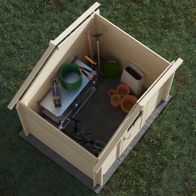 Abri De Jardin En Bois Massif 4,9m² KARIBA – Madriers 19mm – Forest Style 4 Abri De Jardin En Bois Massif 4,9m² KARIBA – Madriers 19mm – Forest Style – Image 4