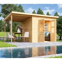 Abri De Jardin En Bois Massif 5,18m² Merseburg 5 - Karibu -Jardin Fournitures Rabais abri de jardin en bois massif 518m merseburg 5 karibu 4