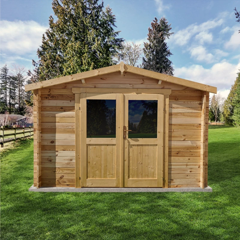 Abri De Jardin En Bois Massif 6m² PRIMO - Madriers 28mm Gardy Shelter 2 Abri De Jardin En Bois Massif 6m² PRIMO - Madriers 28mm Gardy Shelter – Image 2