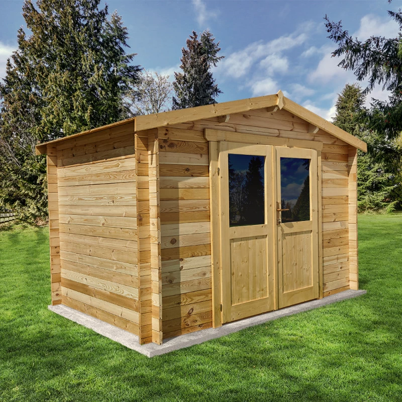 Abri De Jardin En Bois Massif 6m² PRIMO - Madriers 28mm Gardy Shelter 1 Abri De Jardin En Bois Massif 6m² PRIMO - Madriers 28mm Gardy Shelter