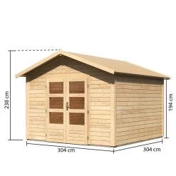 Abri De Jardin En Bois Massif 9,24m² Talkau 8 – Karibu -Jardin Fournitures Rabais abri de jardin en bois massif 924m talkau 8 woodfeeling 2
