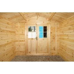 Abri De Jardin En Bois Massif 9m² PLUS - Madriers 28mm Gardy Shelter -Jardin Fournitures Rabais abri de jardin en bois massif 9m plus madriers 28mm gardy shelter 2