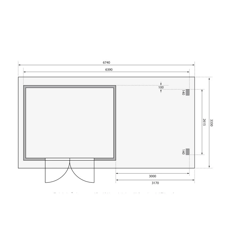 Abri De Jardin En Bois Massif Anthracite 10,60m² Bastrup 7 Avec Appentis 300cm Et Paroi Arrière – Karibu 3 Abri De Jardin En Bois Massif Anthracite 10,60m² Bastrup 7 Avec Appentis 300cm Et Paroi Arrière – Karibu – Image 3