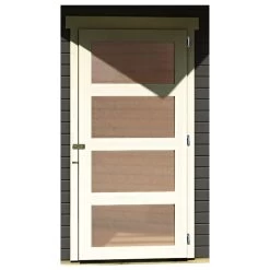 Abri De Jardin En Bois Massif Gris Terre 5,95m² Schwandorf 5 Avec Appentis 240cm – Karibu -Jardin Fournitures Rabais abri de jardin en bois massif gris terre 595m schwandorf 5 avec appentis 240cm woodfeeling 4