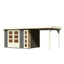 Abri De Jardin En Bois Massif Gris Terre 7,43m² Kerko 5 Avec Appentis 240cm – Karibu 8 Abri De Jardin En Bois Massif Gris Terre 7,43m² Kerko 5 Avec Appentis 240cm – Karibu -Jardin Fournitures Rabais abri de jardin en bois massif gris terre 743m kerko 5 avec appentis 240cm woodfeeling 2