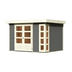 Abri De Jardin En Bois Massif Gris Terre 7,43m² Kerko 5 – Karibu 8 Abri De Jardin En Bois Massif Gris Terre 7,43m² Kerko 5 – Karibu -Jardin Fournitures Rabais abri de jardin en bois massif gris terre 743m kerko 5 woodfeeling 2