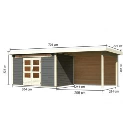 Abri De Jardin En Bois Massif Gris Terre 8,88m² Kandern 7 Avec Appentis 320cm Et Paroi Arrière – Karibu 8 Abri De Jardin En Bois Massif Gris Terre 8,88m² Kandern 7 Avec Appentis 320cm Et Paroi Arrière – Karibu -Jardin Fournitures Rabais abri de jardin en bois massif gris terre 888m kandern 7 avec appentis 320cm et paroi arriere woodfeeling 2