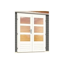 Abri De Jardin En Bois Massif Gris Terre 8,88m² Kastorf 7 Avec Appentis 320cm Et Paroi Arrière – Karibu -Jardin Fournitures Rabais abri de jardin en bois massif gris terre 888m kastorf 7 avec appentis 320cm et paroi arriere karibu 3