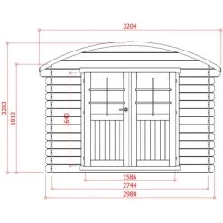 Abri De Jardin En Bois Traité Autoclave 28mm 7,09m² Toit Berceau SOLID -Jardin Fournitures Rabais abri de jardin en bois traite autoclave 28mm 709m toit berceau solid 5