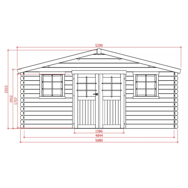 Abri De Jardin En Bois Traité Autoclave 28mm ZÜRICH Avec Double Porte 19,71m² - SOLID 2 Abri De Jardin En Bois Traité Autoclave 28mm ZÜRICH Avec Double Porte 19,71m² - SOLID – Image 2