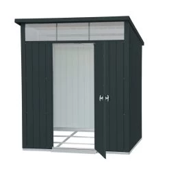 Abri De Jardin En Métal Anthracite 3,92m² + Kit D'ancrage + Kit De Fondation DURAMAX -Jardin Fournitures Rabais abri de jardin en metal anthracite 392m duramax kit d ancrage kit de fondation 2