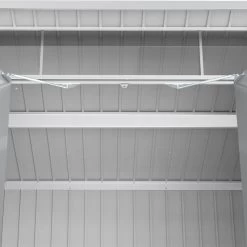 Abri De Jardin En Métal Gris 5,22m² + Kit D'ancrage + Kit De Fondation DURAMAX -Jardin Fournitures Rabais abri de jardin en metal gris 522m duramax kit d ancrage kit de fondation 5