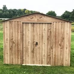 Abri De Jardin En Métal Imitation Bois 4,78m² - DURAMAX -Jardin Fournitures Rabais abri de jardin en metal imitation bois 475m duramax 1 2