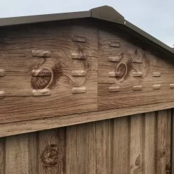 Abri De Jardin En Métal Imitation Bois 7,80m² - DURAMAX + Kit D'ancrage -Jardin Fournitures Rabais abri de jardin en metal imitation bois 775m duramax 3