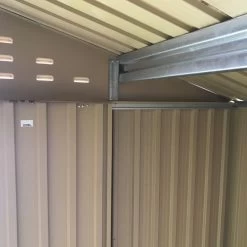 Abri De Jardin En Métal Imitation Bois 7,80m² - DURAMAX + Kit D'ancrage -Jardin Fournitures Rabais abri de jardin en metal imitation bois 775m duramax 5