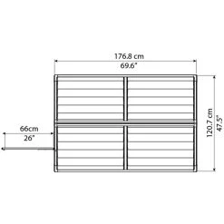 Abri De Jardin En Polycarbonate 1,93m² Skylight Deco - Palram - Canopia -Jardin Fournitures Rabais abri de jardin en polycarbonate 193m skylight deco palram 3
