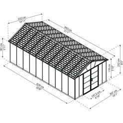 Abri De Jardin En Polycarbonate 21,3m² Sans Plancher YUKON - Palram - Canopia 8 Abri De Jardin En Polycarbonate 21,3m² Sans Plancher YUKON - Palram - Canopia -Jardin Fournitures Rabais abri de jardin en polycarbonate 213m sans plancher yukon palram 2