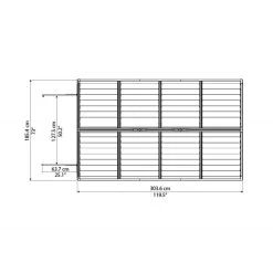 Abri De Jardin En Polycarbonate 5,28m² Skylight Amber - Palram - Canopia -Jardin Fournitures Rabais abri de jardin en polycarbonate 528m skylight amber palram 2
