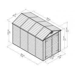 Abri De Jardin En Polycarbonate 5,28m² Skylight Amber - Palram - Canopia -Jardin Fournitures Rabais abri de jardin en polycarbonate 528m skylight amber palram 4