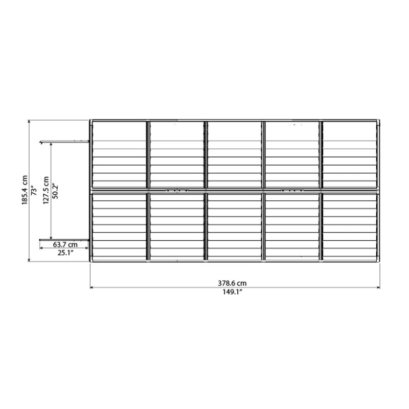 Abri De Jardin En Polycarbonate 6,59m² Skylight Amber - Palram - Canopia 4 Abri De Jardin En Polycarbonate 6,59m² Skylight Amber - Palram - Canopia – Image 4