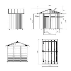 Abri De Jardin 4m² En PVC UTILITY Blanc Et Gris Vert Grosfillex + Kit Ancrage Offert -Jardin Fournitures Rabais abri de jardin en pvc 49m utility blanc et gris vert grosfillex 4