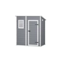 Abri De Jardin En Résine 2,06m² Monopente + Plancher Gris Keter -Jardin Fournitures Rabais abri de jardin en resine 206m monopente plancher gris keter 2