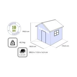 Abri De Jardin En Résine 2,5m² Premium 46 S + Plancher - Keter -Jardin Fournitures Rabais abri de jardin en resine 25m premium 46 s plancher keter 4