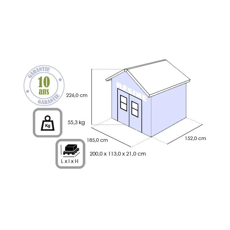 Abri De Jardin En Résine 2,8m² Gris Clair Premium 65 DPF + Plancher Keter 3 Abri De Jardin En Résine 2,8m² Gris Clair Premium 65 DPF + Plancher Keter – Image 3