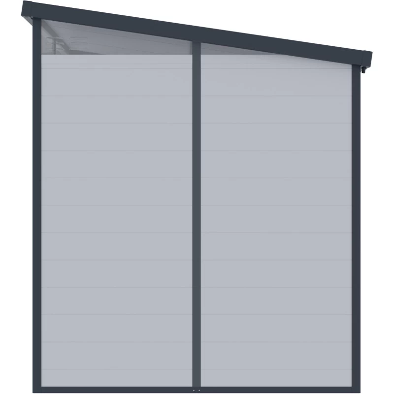 Abri De Jardin En Résine 3,24m² Gris Clair Toit Monopente Skylight + Plancher - Jobu 5 Abri De Jardin En Résine 3,24m² Gris Clair Toit Monopente Skylight + Plancher - Jobu – Image 5