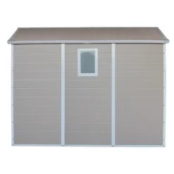 Abri De Jardin En Résine Beige 5,32m² + Kit De Fondation - JOBU -Jardin Fournitures Rabais abri de jardin en resine beige 532m kit de fondation jobu 4