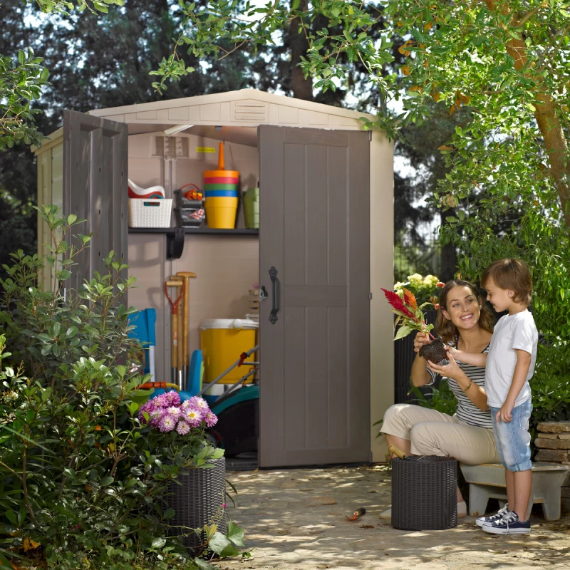 Abri De Jardin En Résine Sydney 3,48m² + Plancher Keter 1 Abri De Jardin En Résine Sydney 3,48m² + Plancher Keter