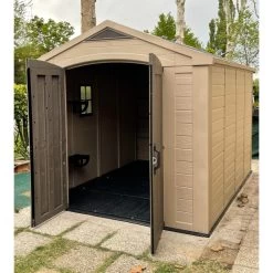 Abri De Jardin En Résine Sydney 8,5m² + Plancher Keter -Jardin Fournitures Rabais abri de jardin en resine sydney 808m plancher keter 2