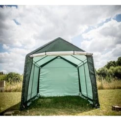 Abri De Jardin En Toile Renforcée Verte Toit 2 Pentes 13,30m² HABRITA -Jardin Fournitures Rabais abri de jardin en toile renforcee verte toit 2 pentes 1330m habrita 2