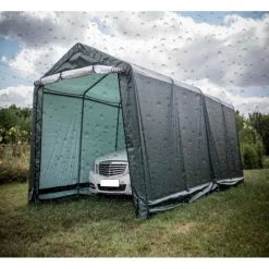 Abri De Jardin En Toile Renforcée Verte Toit 2 Pentes 18,60m² HABRITA -Jardin Fournitures Rabais abri de jardin en toile renforcee verte toit 2 pentes 1860m habrita 2