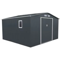 Abri De Jardin 10,85m² Métal PLUS Anthracite + Kit D'ancrage X-METAL -Jardin Fournitures Rabais abri de jardin metal 1085m plus anthracite kit d ancrage x metal 2