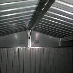 Abri De Jardin Métal 13,6m² WoodTouch Beige + Kit D'ancrage X-METAL -Jardin Fournitures Rabais abri de jardin metal 136m woodtouch beige kit d ancrage x metal 3