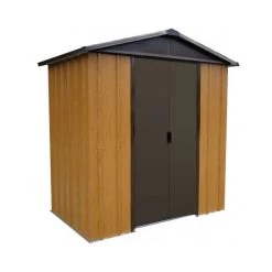 Abri De Jardin Métal Aspect Bois Et Marron 5,97m² + Kit D'ancrage Inclus - YARDMASTER -Jardin Fournitures Rabais abri de jardin metal aspect bois et marron 597m kit d ancrage inclus yardmaster 3