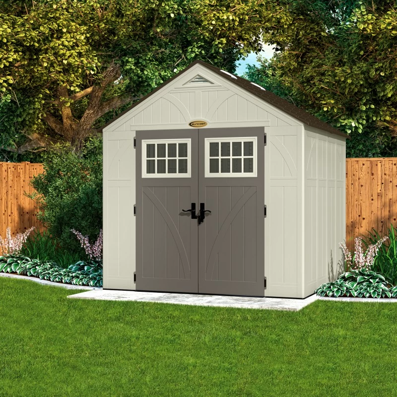 Abri De Jardin Polyéthylène 35mm 5,53m² Woodgrain + Plancher SUNCAST 2 Abri De Jardin Polyéthylène 35mm 5,53m² Woodgrain + Plancher SUNCAST – Image 2