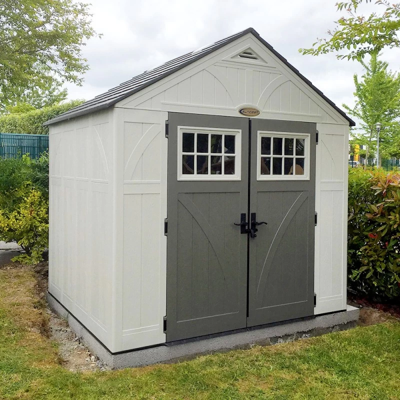 Abri De Jardin Polyéthylène 35mm 5,53m² Woodgrain + Plancher SUNCAST 1 Abri De Jardin Polyéthylène 35mm 5,53m² Woodgrain + Plancher SUNCAST
